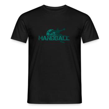 Handball Spieler Ball Torschuss - Männer T-Shirt - Schwarz - Vorne - AI Model Male 178 light (178cm)