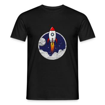 Navette spatiale Petite fusée pour enfants grunge - T-shirt homme - noir - Devant - AI Model Male 178 light (178cm)