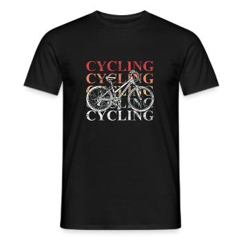 Cycling Cycling Cycling Cycling Cycling Bicycle - Men's T-Shirt - black - Front - AI Model Male 178 light (178cm)