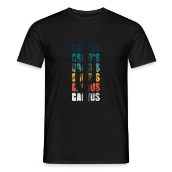 Cactus Cactus Cactus Grunge - Männer T-Shirt - Schwarz - Vorne - AI Model Male 178 light (178cm)