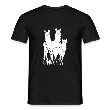 Lama Crew Alpaca - Men's T-Shirt - black - Front - AI Model Male 178 light (178cm)