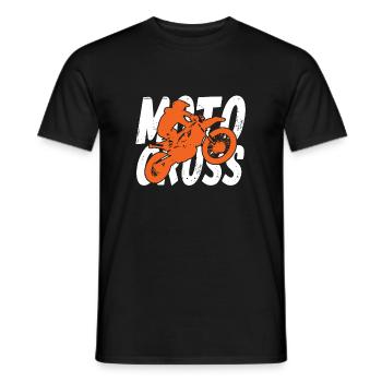 Motocross dirtbike pour garçons enfants - T-shirt homme - noir - Devant - AI Model Male 178 light (178cm)