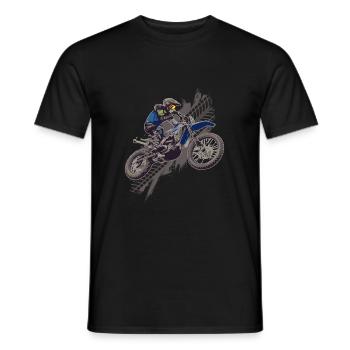 Motocross Dirt Bike motard hors route - T-shirt homme - noir - Devant - AI Model Male 178 light (178cm)