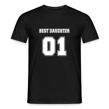 Best daughter 01 partner child daughter - Men's T-Shirt - black - Front - AI Model Male 178 light (178cm)