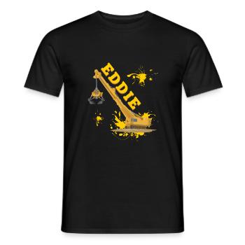 Eddie pelle pelle grue - T-shirt homme - noir - Devant - AI Model Male 178 light (178cm)