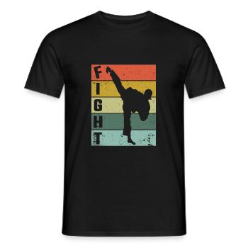 Combat de karaté combattant Combattant de karaté - T-shirt homme - noir - Devant - AI Model Male 178 light (178cm)