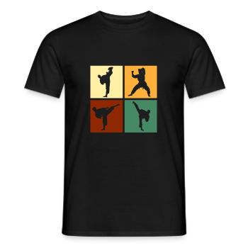 Karate Kicks Kicks Fighter Martial Arts - Men's T-Shirt - black - Front - AI Model Male 178 light (178cm)