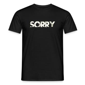 s tut mir leid, - Männer T-Shirt - Schwarz - Vorne - AI Model Male 178 light (178cm)