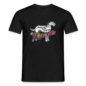 Irish Wolfhound Irish Wolfhound Mama - Men's T-Shirt - black - Front - AI Model Male 178 light (178cm)