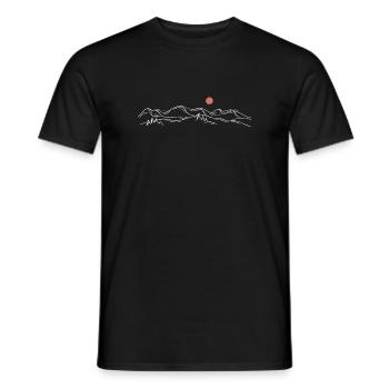 Minimaler Sunset Ridge - Männer T-Shirt - Schwarz - Vorne - AI Model Male 178 light (178cm)