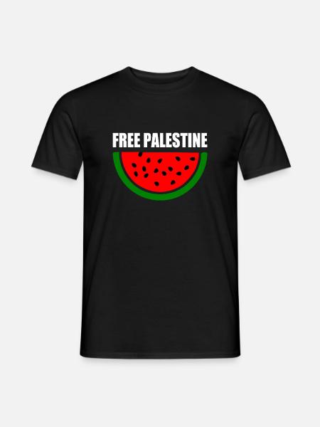 Free palestine Melon pastèque - T-shirt homme - noir