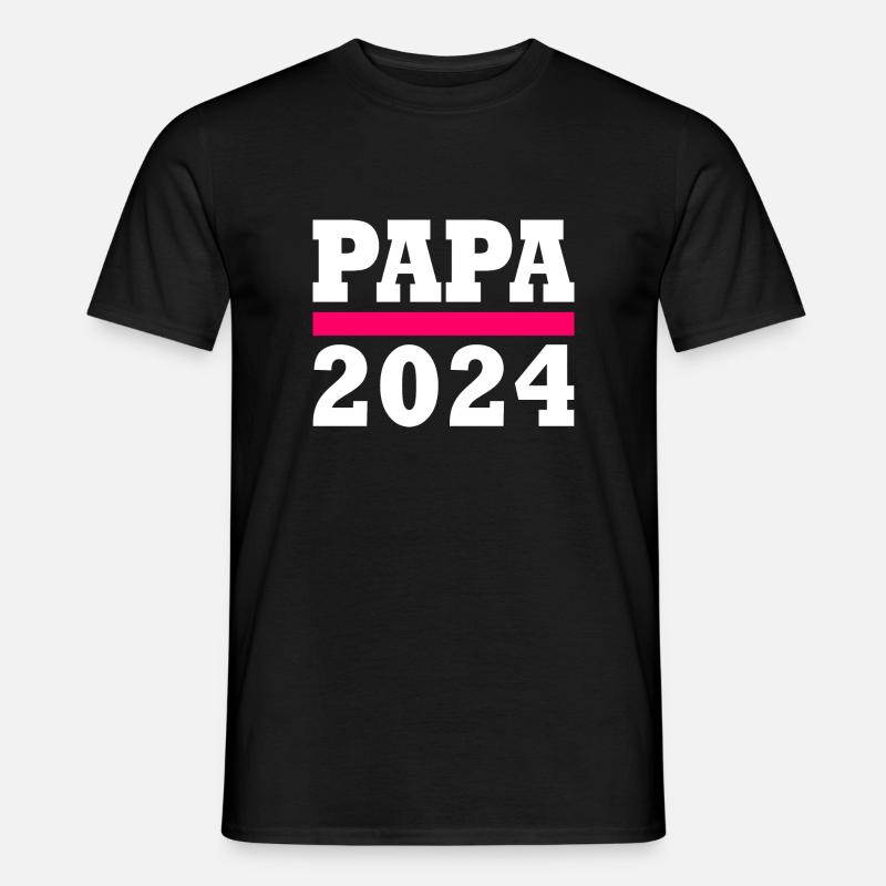 Papa 2024 - Männer T-Shirt - Schwarz