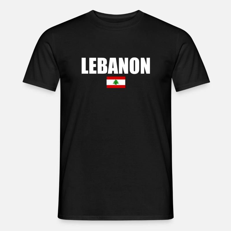 Libanon - Männer T-Shirt - Schwarz
