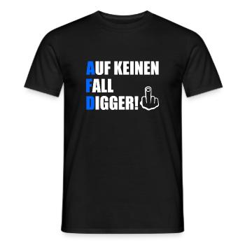 auf keinen fall digga - Männer T-Shirt - Schwarz - Vorne - AI Model Male 178 light (178cm)