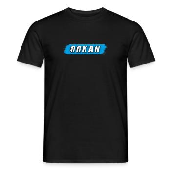 Lettrage ouragan - T-shirt homme - noir - Devant - AI Model Male 178 light (178cm)