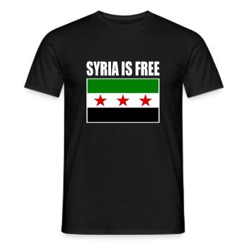 Drapeau de la Syrie - T-shirt homme - noir - Devant - AI Model Male 178 light (178cm)