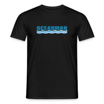 OCEANMAN - Men's T-Shirt - black - Front - AI Model Male 178 light (178cm)
