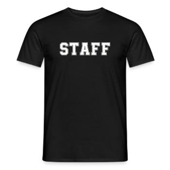 staff - Männer T-Shirt - Schwarz - Vorne - AI Model Male 178 light (178cm)