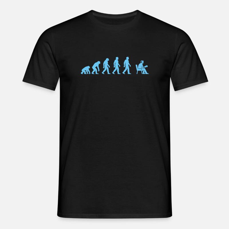 Evolution to office work - Men's T-Shirt - black