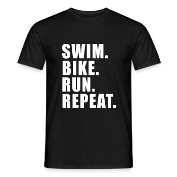 CADEAU DE RÉPÉTITION DU VÉLO DE BAIN TRIATHLON TRIATHLON - T-shirt homme - noir - Devant - AI Model Male 178 light (178cm)
