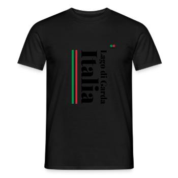 Italy - Lake Garda - Men's T-Shirt - black - Front - AI Model Male 178 light (178cm)