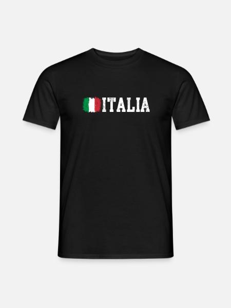 Drapeau de l’Italie - T-shirt homme - noir