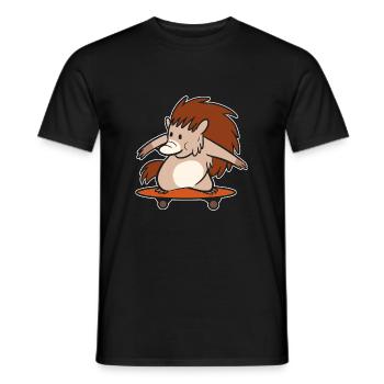 Igel Skaten Wasserskater Geschenk - Männer T-Shirt - Schwarz - Vorne - AI Model Male 178 light (178cm)
