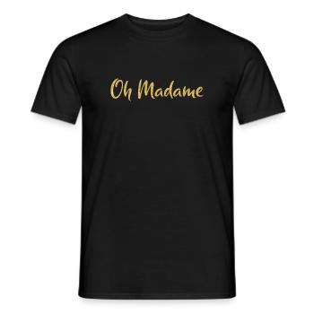 Oh Madame Goldener Glitzer - Männer T-Shirt - Schwarz - Vorne - AI Model Male 178 light (178cm)