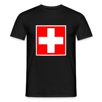 schweiz - Männer T-Shirt - Schwarz - Vorne - AI Model Male 178 light (178cm)