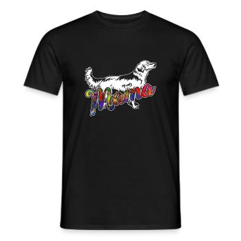 Golden Retriever Golden Retriever Mama - Men's T-Shirt - black - Front - AI Model Male 178 light (178cm)