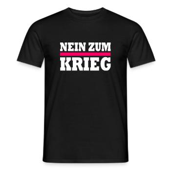 Nein zum krieg - Männer T-Shirt - Schwarz - Vorne - AI Model Male 178 light (178cm)