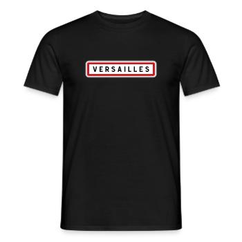 Panneau central de Versailles, Yvelines - T-shirt homme - noir - Devant - AI Model Male 178 light (178cm)