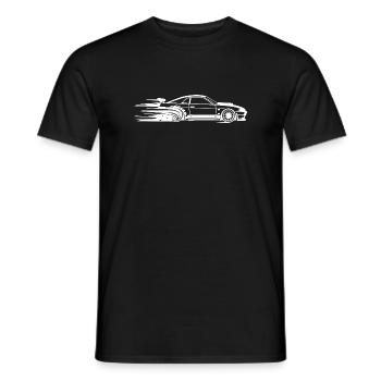 Sports Car Emotion Line Abstract Drift - Men's T-Shirt - black - Front - AI Model Male 178 light (178cm)