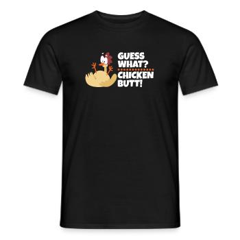 Ratet mal was Hühnchen Hintern Lustiges Huhn - Männer T-Shirt - Schwarz - Vorne - AI Model Male 178 light (178cm)