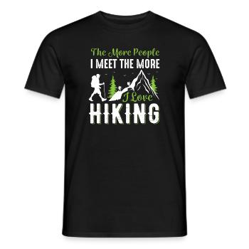 Je mehr Leute Ich treffe desto mehr Liebe Ich das - Männer T-Shirt - Schwarz - Vorne - AI Model Male 178 light (178cm)
