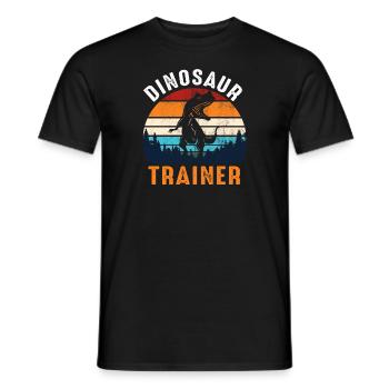 Dinosaurier Trainer Lustige Dinosauriergeschenke - Männer T-Shirt - Schwarz - Vorne - AI Model Male 178 light (178cm)