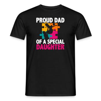 Stolzer Vater Einer Besonderen Tochter - Männer T-Shirt - Schwarz - Vorne - AI Model Male 178 light (178cm)