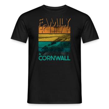 Familienurlaub in Cornwall England Urlaub - Männer T-Shirt - Schwarz - Vorne - AI Model Male 178 light (178cm)