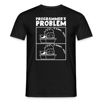 Programmierer Problem Computerprogrammierer - Männer T-Shirt - Schwarz - Vorne - AI Model Male 178 light (178cm)