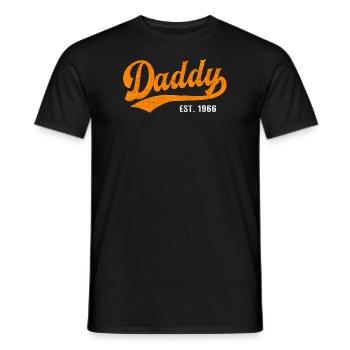 Daddy - Meilleur papa papa du monde - fondé en 1966 - T-shirt homme - noir - Devant - AI Model Male 178 light (178cm)