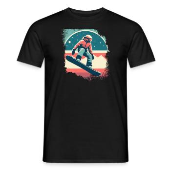 Snowboard Snowboarder - Männer T-Shirt - Schwarz - Vorne - AI Model Male 178 light (178cm)