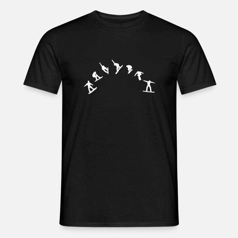Snowboarding - Männer T-Shirt - Schwarz