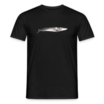 Fin whale Balaenoptera physalus - Men's T-Shirt - black - Front - AI Model Male 178 light (178cm)