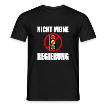 Nicht meine regierung - Männer T-Shirt - Schwarz - Vorne - AI Model Male 178 light (178cm)