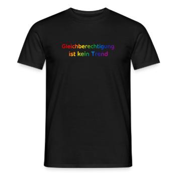 L’égalité n’est pas un arc-en-ciel de tendance - T-shirt homme - noir - Devant - AI Model Male 178 light (178cm)