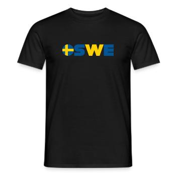 Schweden - Männer T-Shirt - Schwarz - Vorne - AI Model Male 178 light (178cm)
