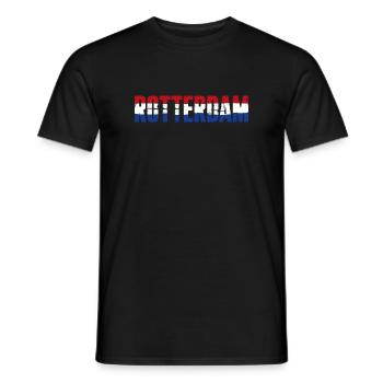 Drapeau de Rotterdam Néerlandais Vintage - T-shirt homme - noir - Devant - AI Model Male 178 light (178cm)