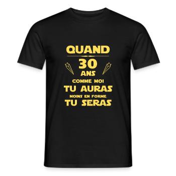 30 ans stars wars anniversaire - T-shirt homme - noir - Devant - AI Model Male 178 light (178cm)