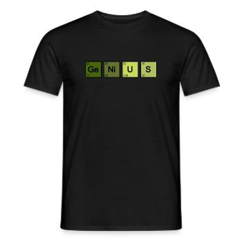 Genius Nerd Geek - T-shirt homme - noir - Devant - AI Model Male 178 light (178cm)