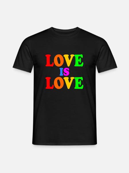 Love is love - Men's T-Shirt - black